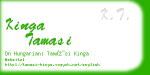 kinga tamasi business card